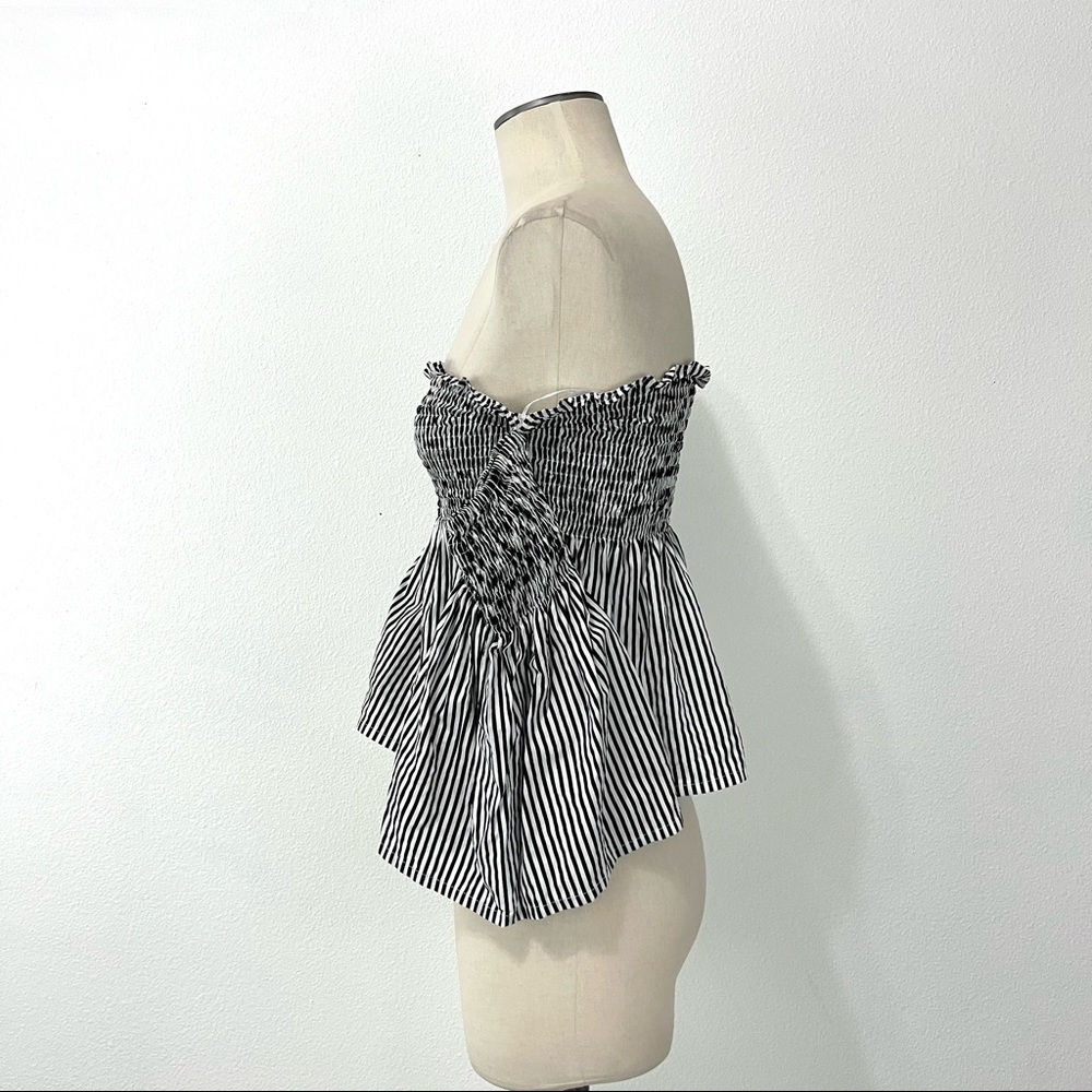 Faithfull the Brand- Black & White Cooper Off Shoulder Top Size 6. - Picture 3 of 6